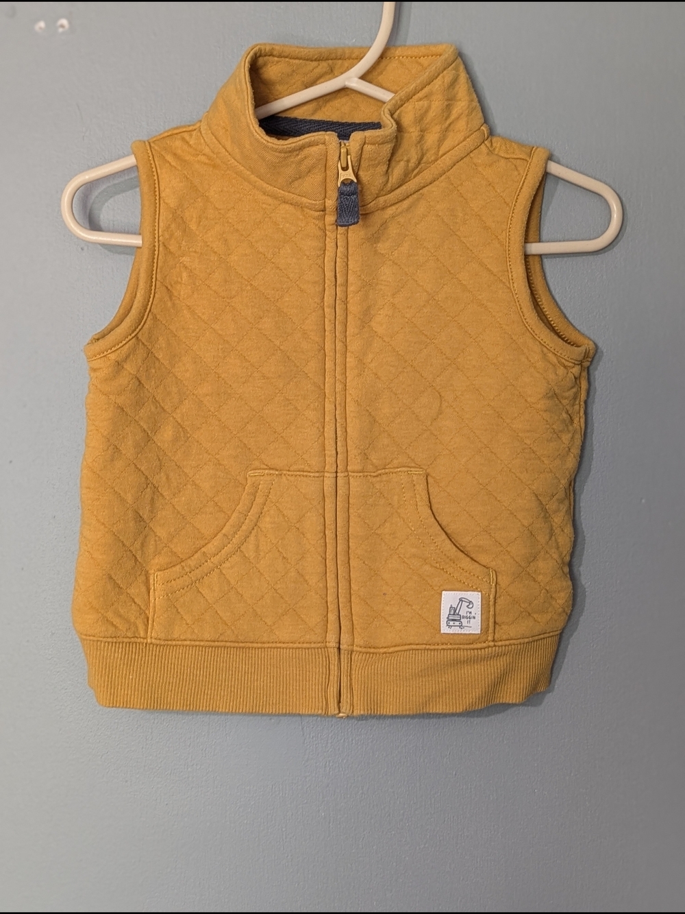 4/$10✨‎ Carters Quilted Mustard Yellow Zip Vest